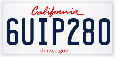 CA license plate 6UIP280