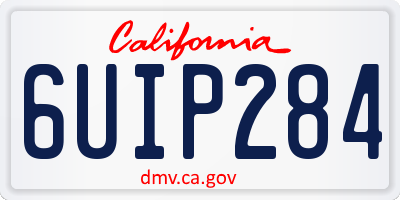 CA license plate 6UIP284