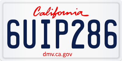 CA license plate 6UIP286