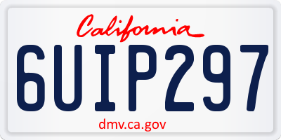 CA license plate 6UIP297
