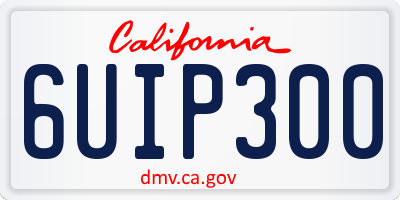 CA license plate 6UIP300