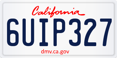 CA license plate 6UIP327