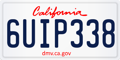 CA license plate 6UIP338