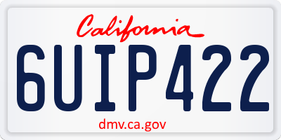 CA license plate 6UIP422