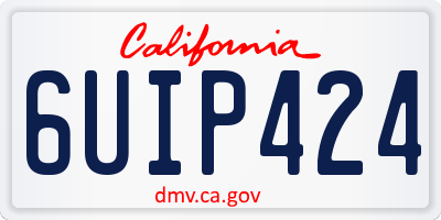 CA license plate 6UIP424