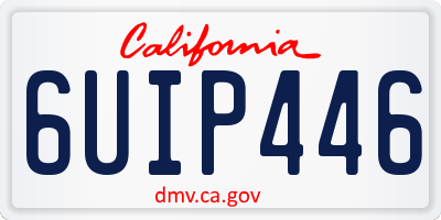 CA license plate 6UIP446