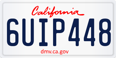 CA license plate 6UIP448