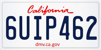 CA license plate 6UIP462