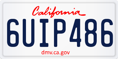 CA license plate 6UIP486