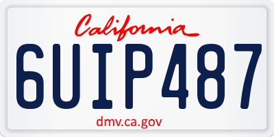 CA license plate 6UIP487