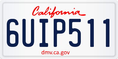 CA license plate 6UIP511