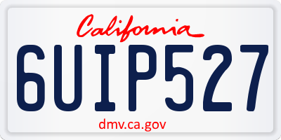 CA license plate 6UIP527