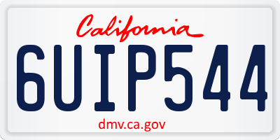 CA license plate 6UIP544