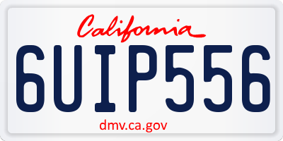 CA license plate 6UIP556