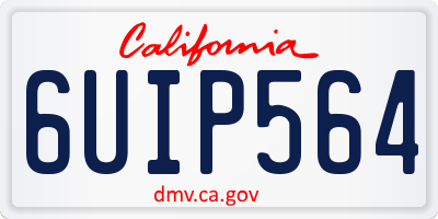 CA license plate 6UIP564