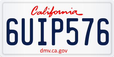 CA license plate 6UIP576