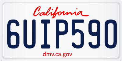 CA license plate 6UIP590
