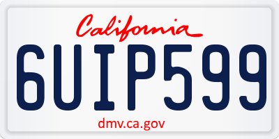 CA license plate 6UIP599