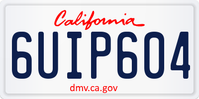 CA license plate 6UIP604