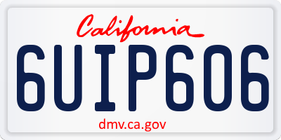 CA license plate 6UIP606