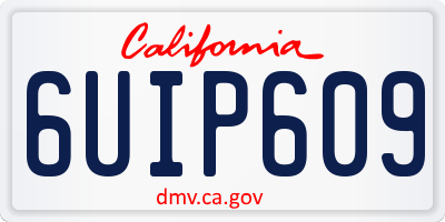 CA license plate 6UIP609