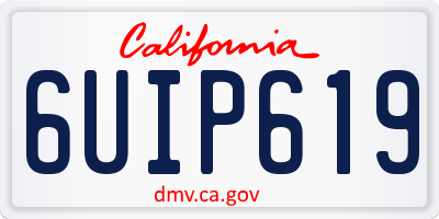 CA license plate 6UIP619
