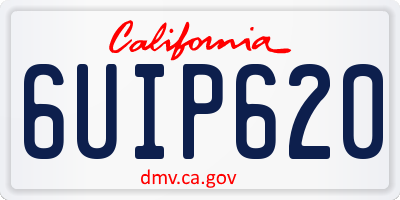 CA license plate 6UIP620