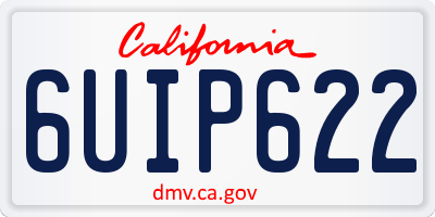 CA license plate 6UIP622