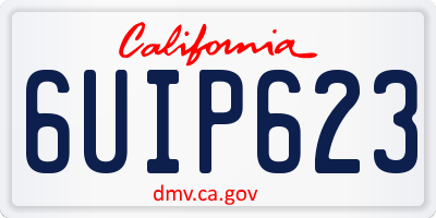 CA license plate 6UIP623