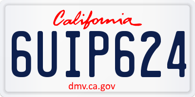 CA license plate 6UIP624