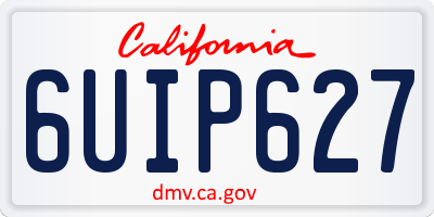 CA license plate 6UIP627