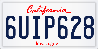 CA license plate 6UIP628