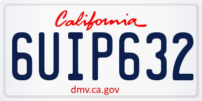 CA license plate 6UIP632