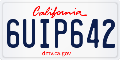 CA license plate 6UIP642