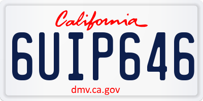 CA license plate 6UIP646
