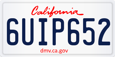 CA license plate 6UIP652