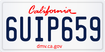 CA license plate 6UIP659