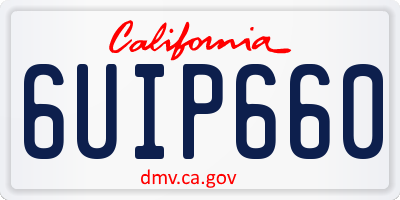 CA license plate 6UIP660