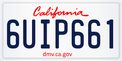 CA license plate 6UIP661