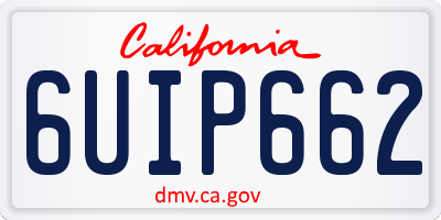 CA license plate 6UIP662