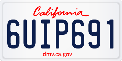 CA license plate 6UIP691