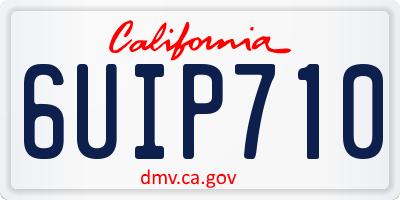 CA license plate 6UIP710
