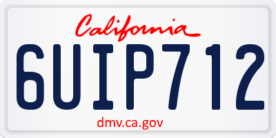 CA license plate 6UIP712