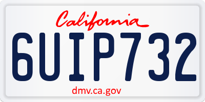 CA license plate 6UIP732