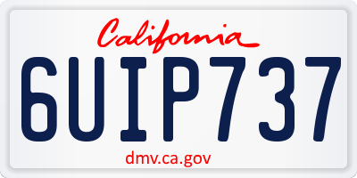 CA license plate 6UIP737