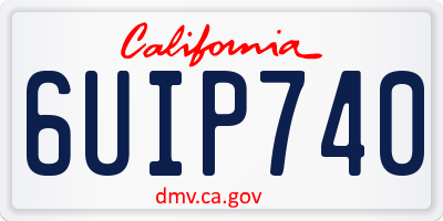 CA license plate 6UIP740