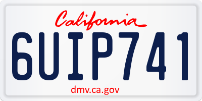 CA license plate 6UIP741