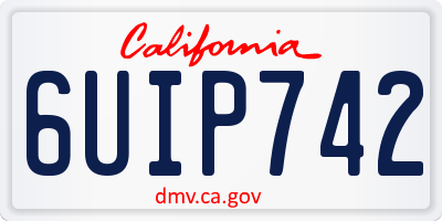 CA license plate 6UIP742
