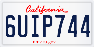 CA license plate 6UIP744