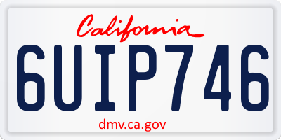 CA license plate 6UIP746